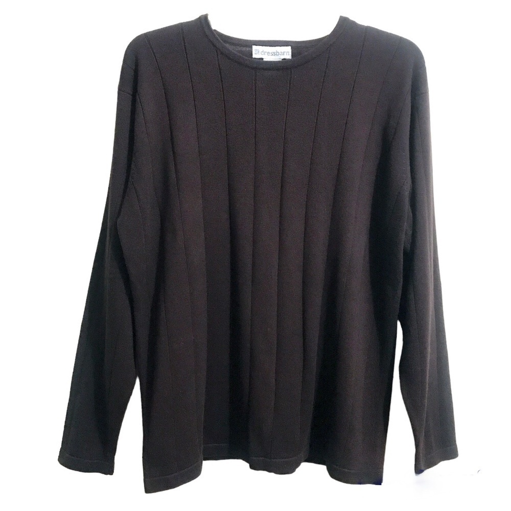 Dress Barn Long Sleeve Crew Neck cotton Blend Sweater